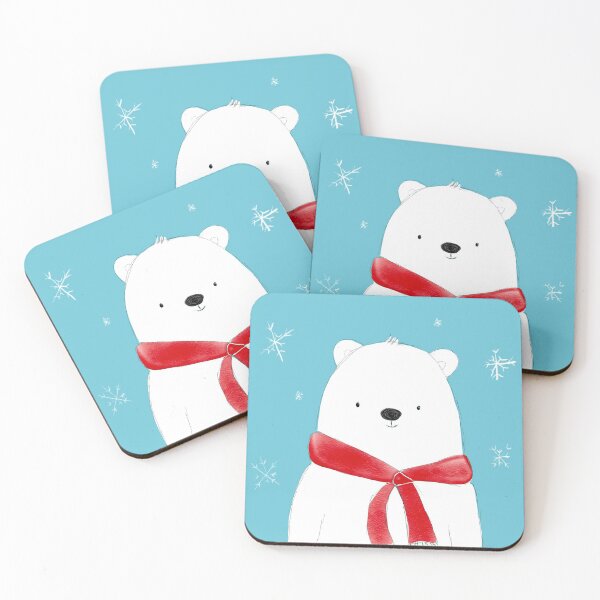 Item preview, Cute Polar Bear with Red Scarf designed and sold by mcb-jp.