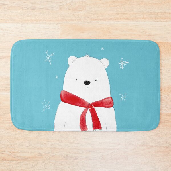 Item preview, Cute Polar Bear with Red Scarf designed and sold by mcb-jp.
