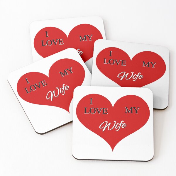 Item preview, I Love My Wife in Red Heart designed and sold by GraffiTimi.