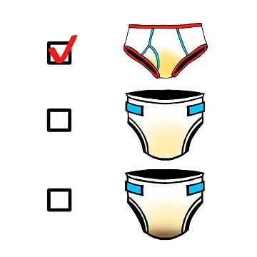 Underwear Preference  Sticker for Sale by DiaperedFancy