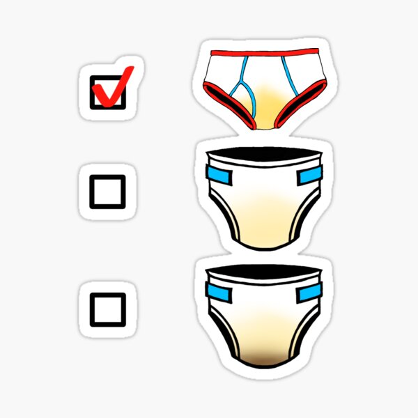 Underwear Preference  Sticker for Sale by DiaperedFancy