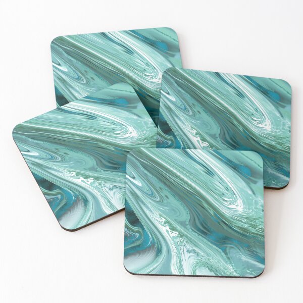Item preview, Liquid Blues & Green Abstract Art designed and sold by ReesDesigns.