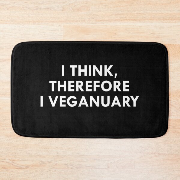 Item preview, I Think, Therefore I Veganuary - Fun Vegan Design designed and sold by Brimwood.