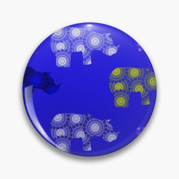 Item preview, Rhino mandala blue designed and sold by Jessl0wry.