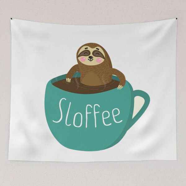 Item preview, Sloth relax in cup of coffee designed and sold by zanbo.