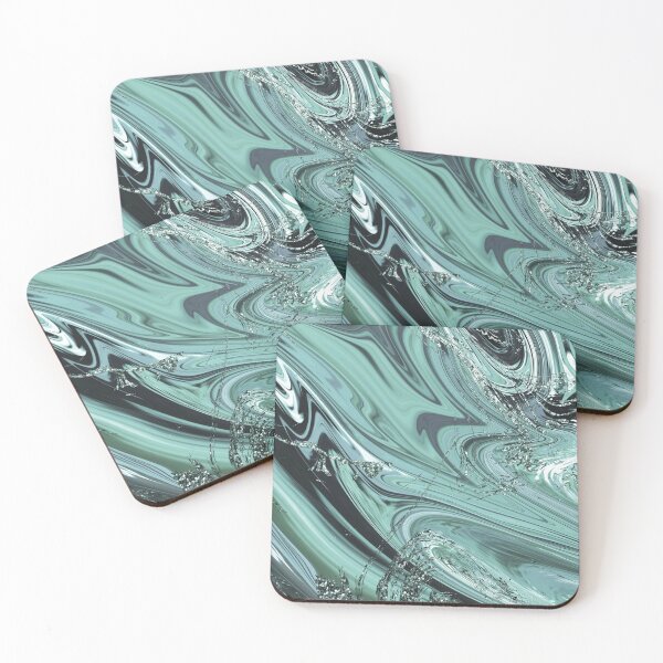 Item preview, Turquoise & Green Crystal Abstract Art designed and sold by ReesDesigns.