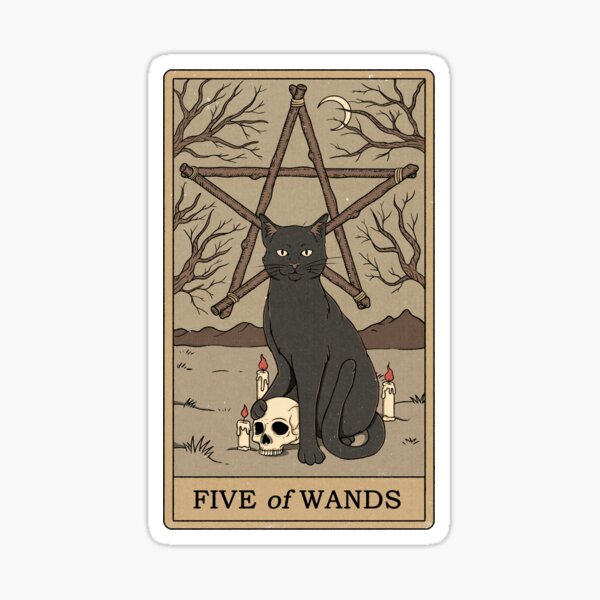 Item preview, Five of Wands designed and sold by Thiago Corrêa.