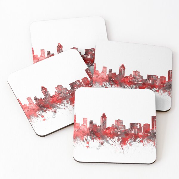 Item preview, montreal skyline red designed and sold by BekimART2.