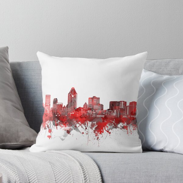 Artikelvorschau, Skyline von Montreal rot entworfen und verkauft von BekimART2.
