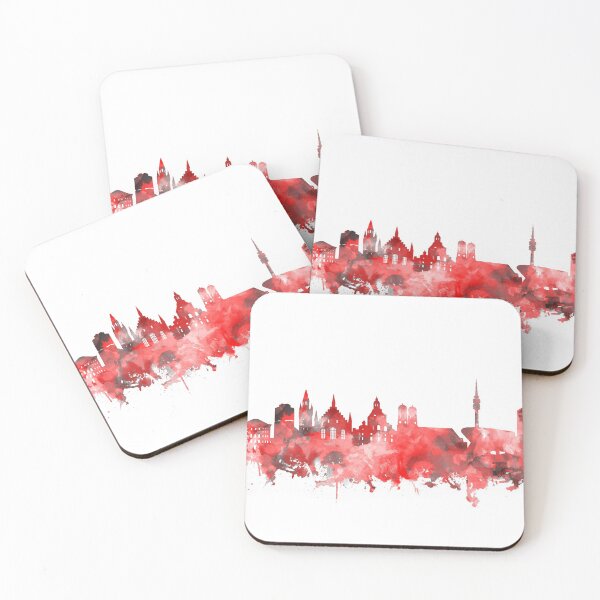 Item preview, munich skyline red designed and sold by BekimART2.