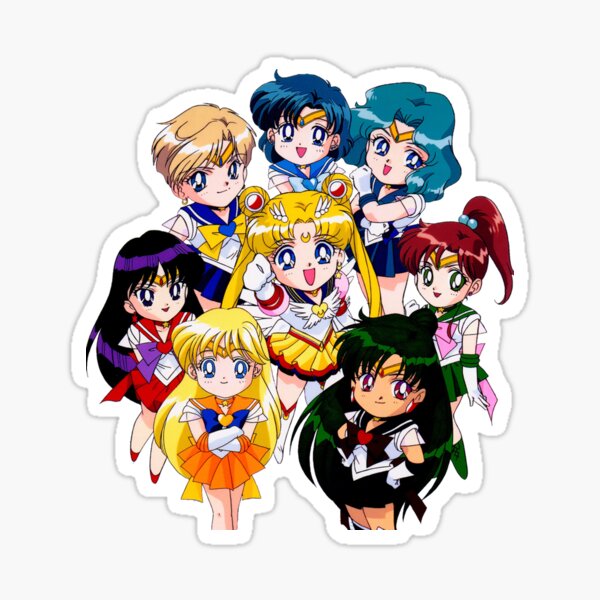 family heros sailor moon Sticker