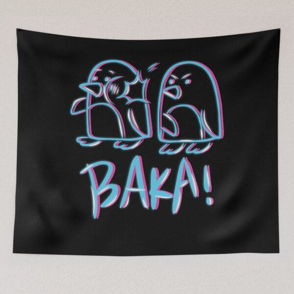 Item preview, Baka Penguin Slap - Kawaii Funny Japanese Vaporwave Anime designed and sold by lotushaza.