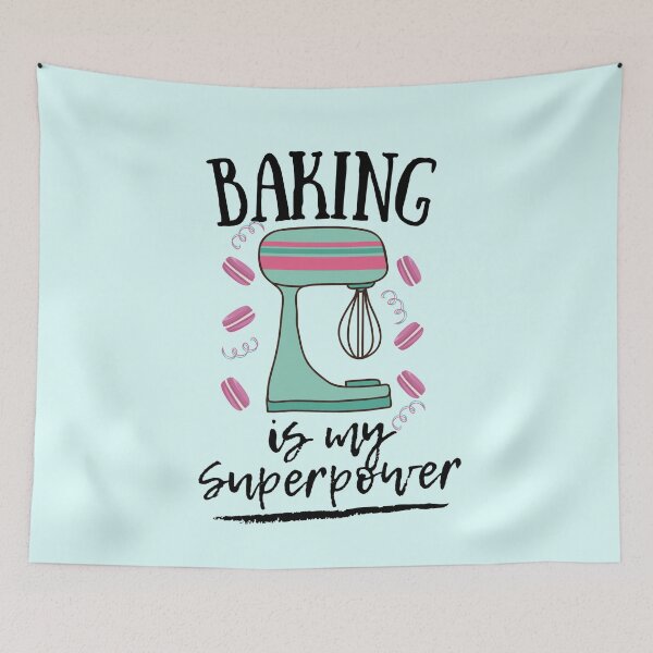 Item preview, Baking Is My Superpower- Black Text designed and sold by EvaWolf.