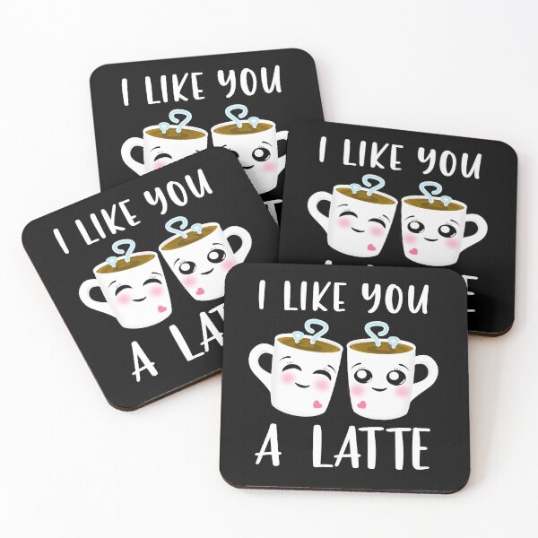 Item preview, Café I Like You Un Latte I Love Latte Macchiato Taza de café dulce con corazones designed and sold by Paulina Vanlife.