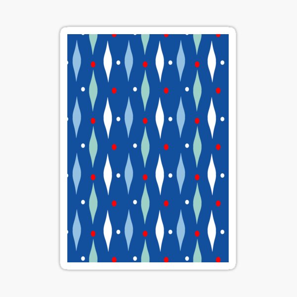"Winter Festivals" Modern Abstract Pattern Sticker