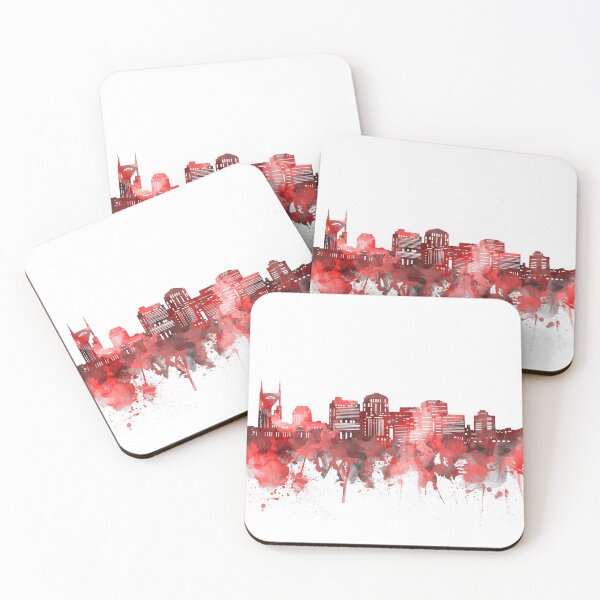 Item preview, nashville skyline red designed and sold by BekimART2.