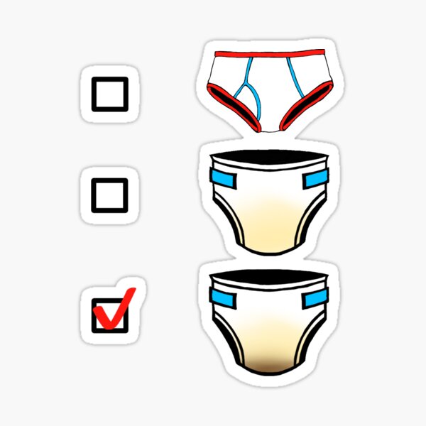 Underwear Preference  Sticker for Sale by DiaperedFancy