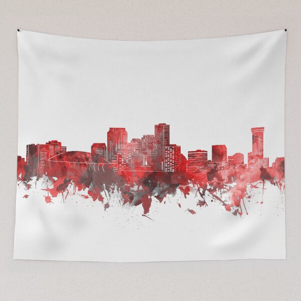 Item preview, new orleans skyline red designed and sold by BekimART2.