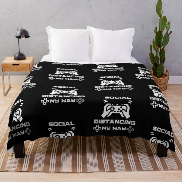 Item preview, Social Distancing My Way | Funny Video Gamers Way of Social Distancing | Also available in Black lettering for light backgrounds designed and sold by InkItStudio.