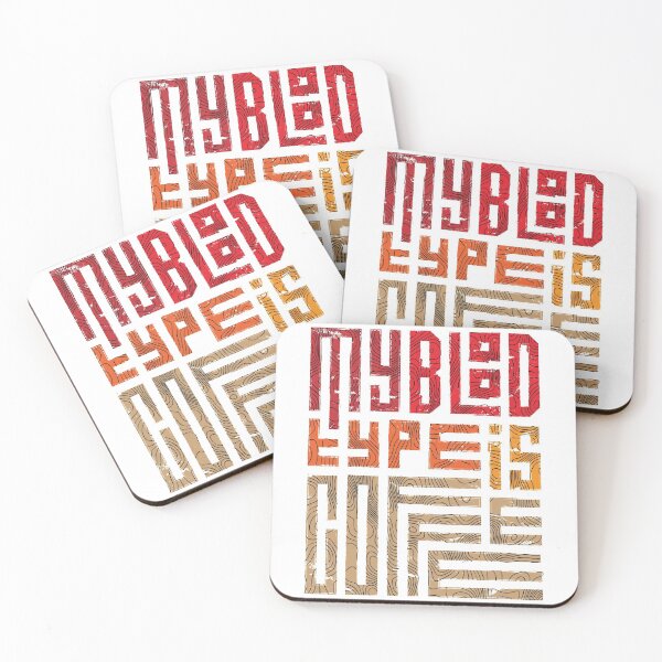 Item preview, My Blood type is coffee Vintage - coffee lover gift designed and sold by Funny-Vintage.