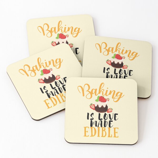 Item preview, Baking Is Love made Edible- Black Text designed and sold by EvaWolf.