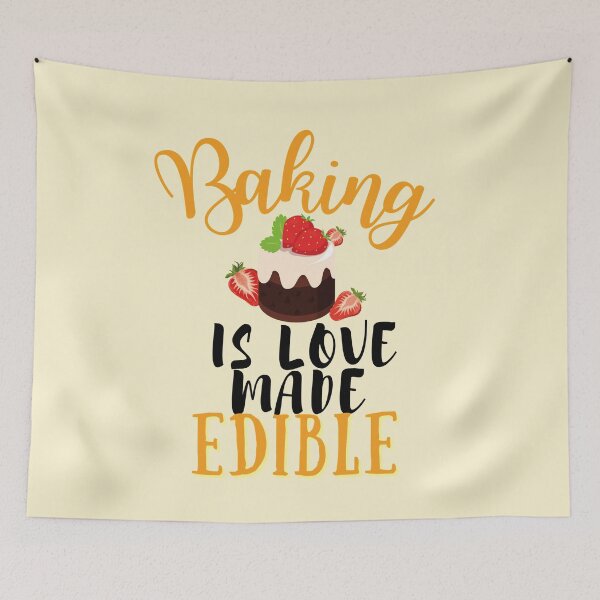 Item preview, Baking Is Love made Edible- Black Text designed and sold by EvaWolf.