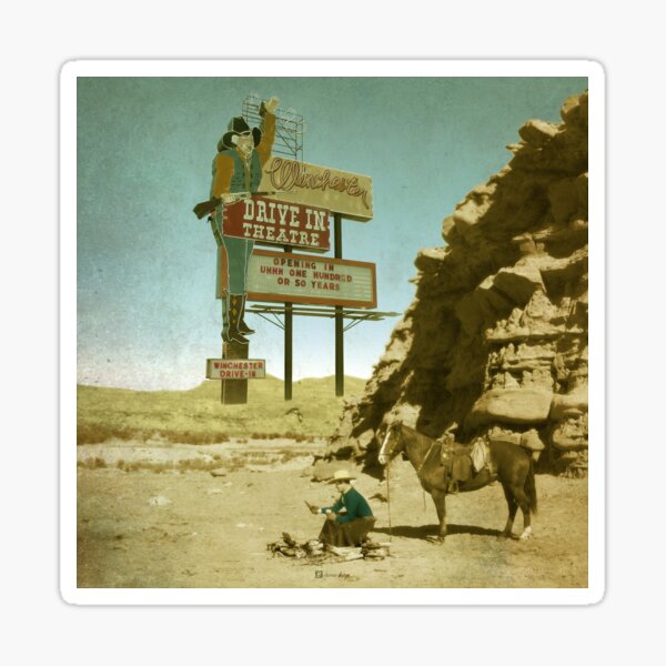 Waiting for Winchester in the Wild West Sticker