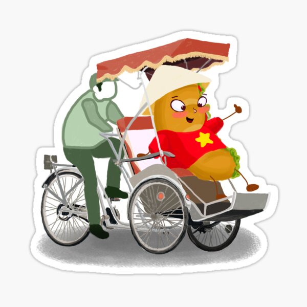 Item preview, VIETNAMESE BANH MI RIDING PEDICAB. designed and sold by craycrayhood.