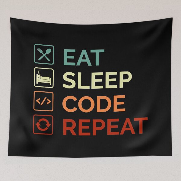 Item preview, Eat Sleep Code Repeat Javascript Programmer designed and sold by Sour Soul.