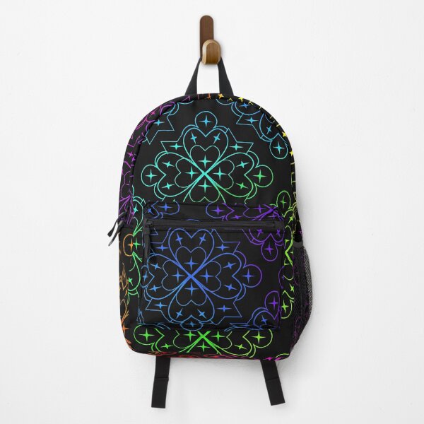 Item preview, Rainbow mandala ombre pattern on black designed and sold by Timeforplay.