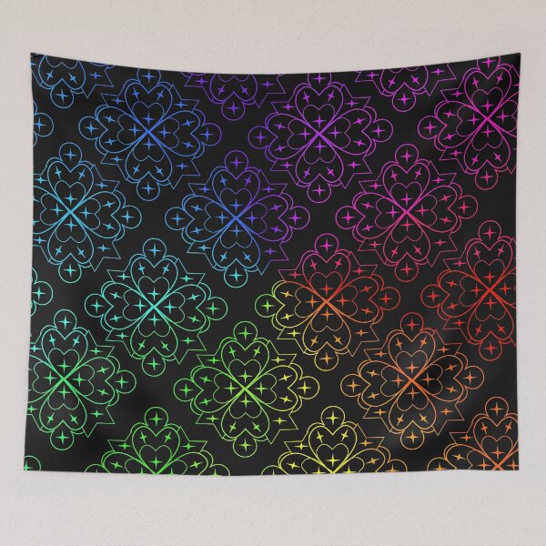 Item preview, Rainbow mandala ombre pattern on black designed and sold by Timeforplay.