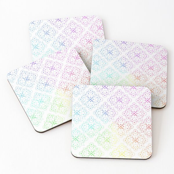 Item preview, Rainbow ombre mandala pattern on white designed and sold by Timeforplay.