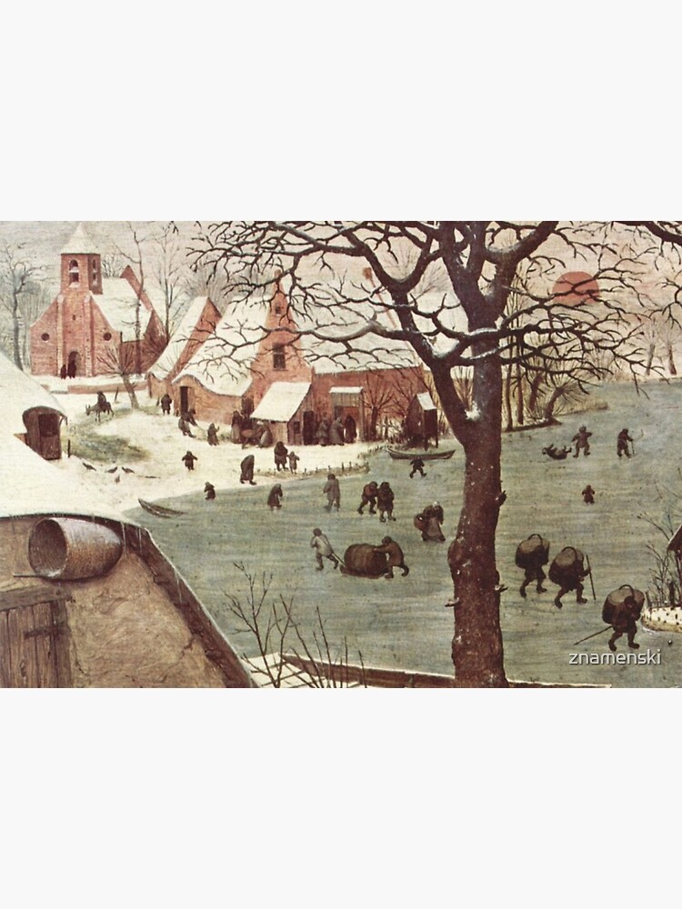 The census at Bethlehem. Fragment 3. View from the river. Pieter Bruegel The Elder, Painting, 1566, 115.5×163.5 cm by znamenski