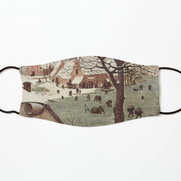 Painting Prints on Awesome Products,  The census at Bethlehem. Fragment 3. View from the river. Pieter Bruegel The Elder, Painting, 1566, 115.5×163.5 cm Kids Mask