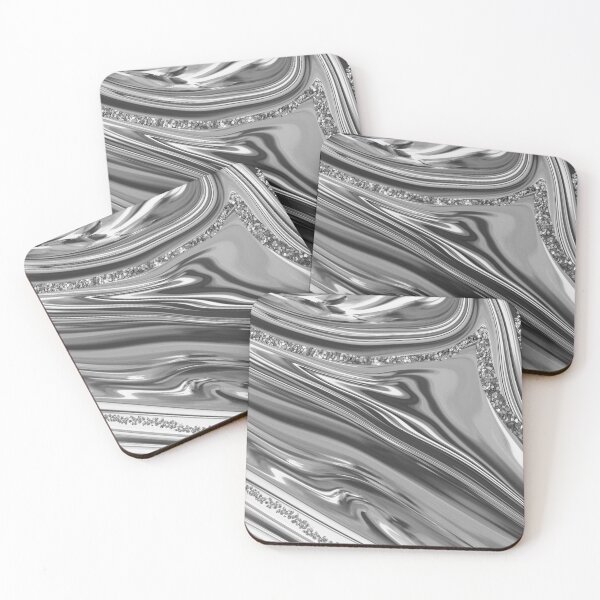 Item preview, Silver Liquid Metal with Crystal Detail designed and sold by ReesDesigns.