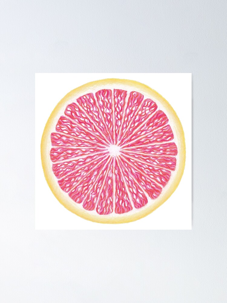 Póster «Letra grande de pomelo rosado jugoso» de MikkiDashDesign
