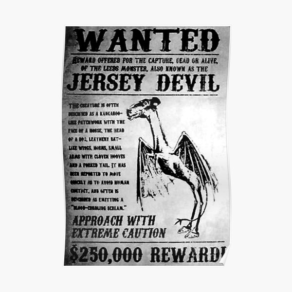 Jersey Devil | Wanted Poster Poster