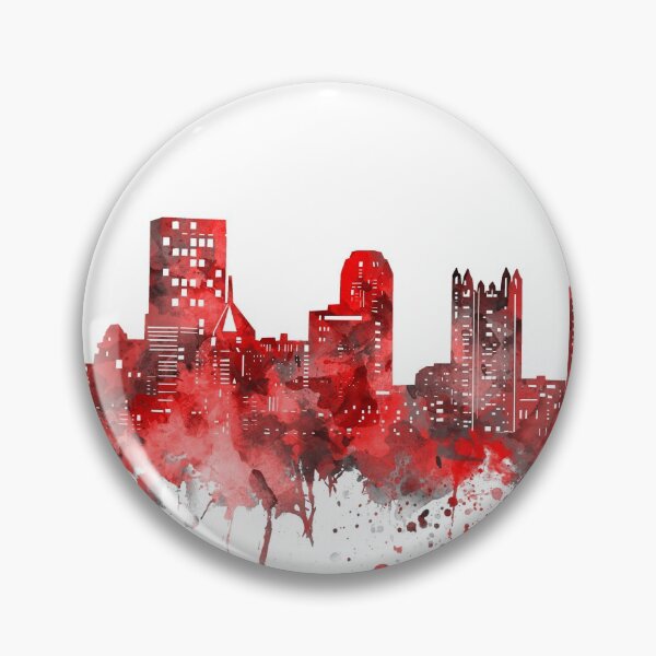 Item preview, pittsburgh skyline red designed and sold by BekimART2.