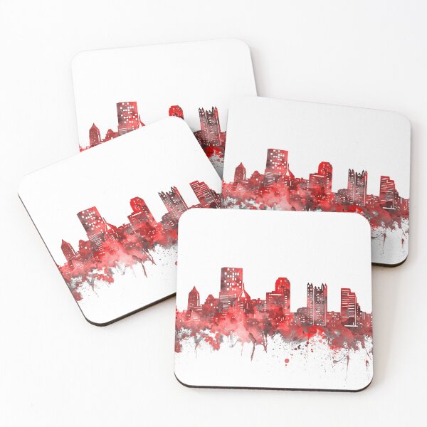 Item preview, pittsburgh skyline red designed and sold by BekimART2.