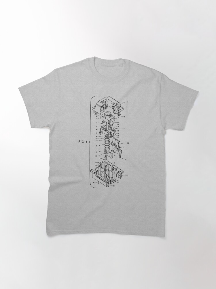 Alternate view of Mechanical Keyboard Key Patent Classic T-Shirt