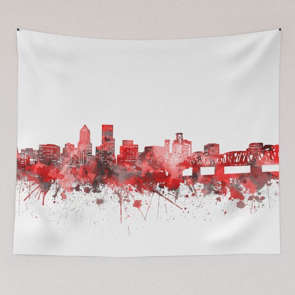 Item preview, portland skyline red designed and sold by BekimART2.