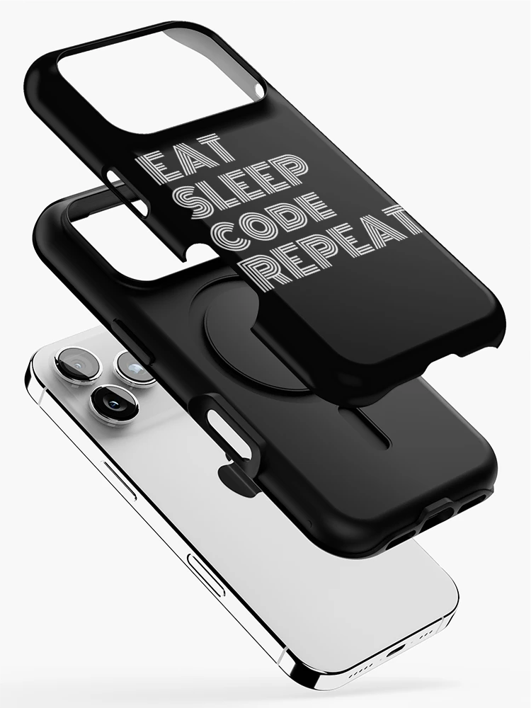 Thumbnail 2 of 4, iPhone Case, Eat Sleep Code Repeat Python Coding designed and sold by Sour Soul.
