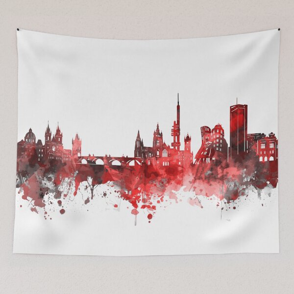 Item preview, prague skyline red designed and sold by BekimART2.