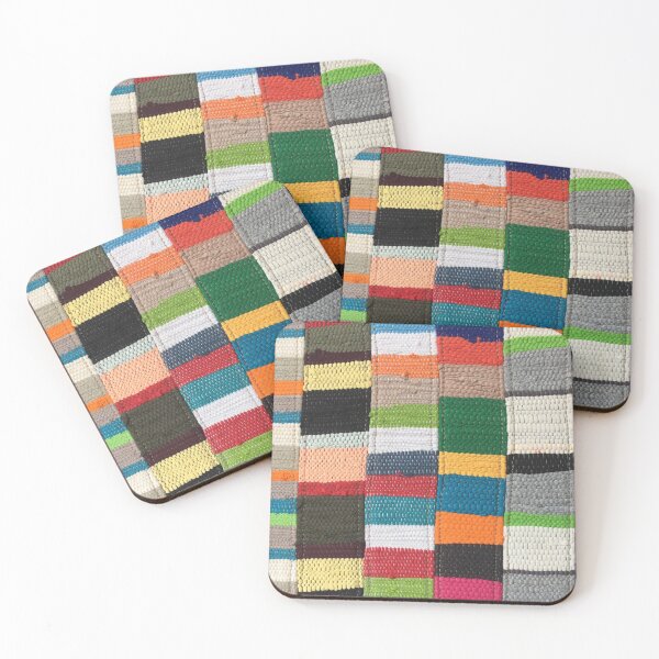 Item preview, patchwork recycle sustainable fabric woven loom indian fabric background  designed and sold by cheekylorns.