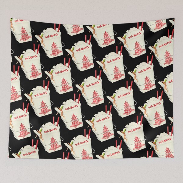 Item preview, Chinese Takeout Pattern - Black designed and sold by Kelly  Gilleran.