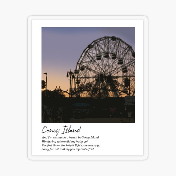 Coney Island - Taylor Swift Transparent Sticker
