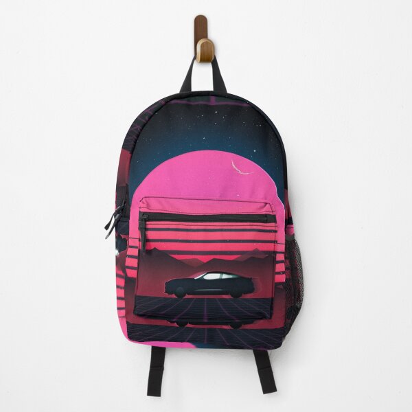 Item preview, Car driving 80s Retrowave futuristic landscape designed and sold by Cursed Design.