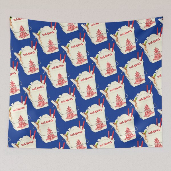 Item preview, Chinese Takeout Pattern - Blue designed and sold by Kelly  Gilleran.