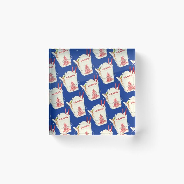 Item preview, Chinese Takeout Pattern - Blue designed and sold by Kelly  Gilleran.