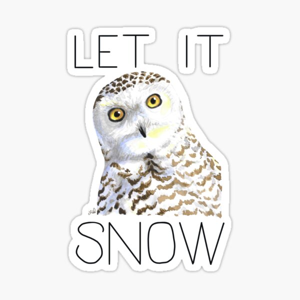 Item preview, Let It Snow (Snowy Owl) designed and sold by LauraWolfArtist.